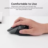 Rapoo MT760L Multi-Device Wireless Mouse Bluetooth 5.0 and 2.4G Multi-Mode Connection Up to 4 Devices 11 Programmable Buttons 4K DPI 90 Days Battery Life PC Dark Grey - Image 6
