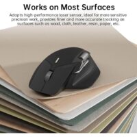 Rapoo MT760L Multi-Device Wireless Mouse Bluetooth 5.0 and 2.4G Multi-Mode Connection Up to 4 Devices 11 Programmable Buttons 4K DPI 90 Days Battery Life PC Dark Grey - Image 5