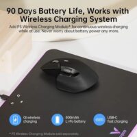 Rapoo MT760L Multi-Device Wireless Mouse Bluetooth 5.0 and 2.4G Multi-Mode Connection Up to 4 Devices 11 Programmable Buttons 4K DPI 90 Days Battery Life PC Dark Grey - Image 4