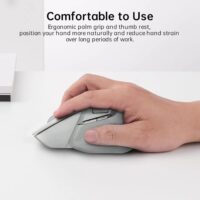 Rapoo MT760L Multi-Device Wireless Mouse Bluetooth 5.0 and 2.4G Multi-Mode Connection Up to 4 Devices 11 Programmable Buttons 4K DPI 90 Days Battery Life PC Light Grey - Image 7