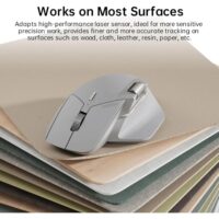 Rapoo MT760L Multi-Device Wireless Mouse Bluetooth 5.0 and 2.4G Multi-Mode Connection Up to 4 Devices 11 Programmable Buttons 4K DPI 90 Days Battery Life PC Light Grey - Image 3