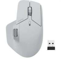 Rapoo MT760L Multi-Device Wireless Mouse Bluetooth 5.0 and 2.4G Multi-Mode Connection Up to 4 Devices 11 Programmable Buttons 4K DPI 90 Days Battery Life PC Light Grey