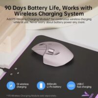 Rapoo MT760L Multi-Device Wireless Mouse Bluetooth 5.0 and 2.4G Multi-Mode Connection Up to 4 Devices 11 Programmable Buttons 4K DPI 90 Days Battery Life PC Pink - Image 5