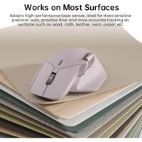 Rapoo MT760L Multi-Device Wireless Mouse Bluetooth 5.0 and 2.4G Multi-Mode Connection Up to 4 Devices 11 Programmable Buttons 4K DPI 90 Days Battery Life PC Pink - Image 3