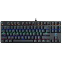 Rapoo V500 Pro 87 RGB Mechanical USB-A Gaming Keyboard - Compact TKL Spill Resistant Anti-Ghosting Conflict Free Design Compatible with Windows macOS - Black