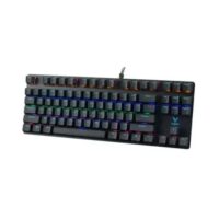 Rapoo V500 Pro 87 RGB Mechanical USB-A Gaming Keyboard - Compact TKL Spill Resistant Anti-Ghosting Conflict Free Design Compatible with Windows macOS - Black - Image 2