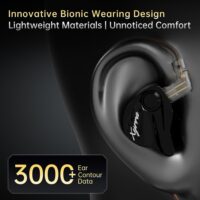 CCA Xyrra Dual Driver in-Ear Monitor Headphone 1DD+1BD HiFi IEM Earphones Wired Gaming Earbuds for Gamers Musicians With Mic,3.5mm - Black - Image 2