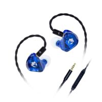 EPZ G10 Earphones Wired HIFI 10MM LCP Dynamic Driver IEM In Ear Monitor 0.78 2 Pin Detachable Cable Earbuds Gaming Headset - 3.5mm With Mic - Sea Blue
