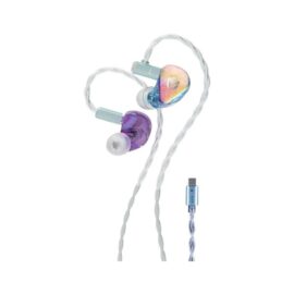 EPZ G30 In-Ear Monitor Gaming IEM Earphones - Type-C with Mic (Blue & Purple)
