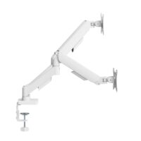 MXG EMA-24W Economical Mechanical Spring Dual Monitor Arm - White - Image 2