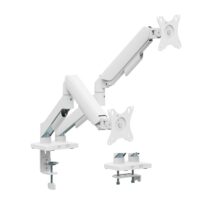 MXG EMA-24W Economical Mechanical Spring Dual Monitor Arm - White