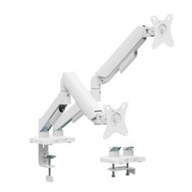 MXG EMA-24W Economical Mechanical Spring Dual Monitor Arm - White