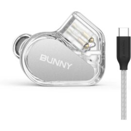 Tanchjim Bunny Gaming Earphones with Single Dynamic Dual-Chamber Driver, Wired Earbuds IEM, 1DD 0.78 2pin Monitor with Bass Boot Maze Cavity, Entry-Level HiFi in-Ear Headphones with Mic - Type-C