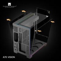 Thermalright TR-A70 Vision ATX Desktop Gaming Case Including 9.16 LCD Black - Image 5