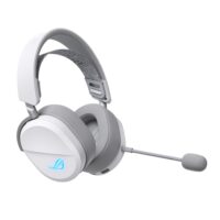 ASUS ROG Pelta (A501) Wireless Gaming Headset, White BT/ROG SpeedNova 2.4GHz/USB-C, Lightweight 309g, 50mm ROG Titanium-Plated Drivers, 10mm Super-Wideband Mic, RGB, 70HR Battery, Compatible with PC/Switch/PS5 - Image 3