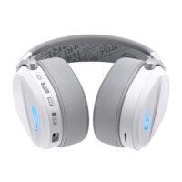 ASUS ROG Pelta (A501) Wireless Gaming Headset, White BT/ROG SpeedNova 2.4GHz/USB-C, Lightweight 309g, 50mm ROG Titanium-Plated Drivers, 10mm Super-Wideband Mic, RGB, 70HR Battery, Compatible with PC/Switch/PS5 - Image 4