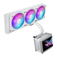 ASUS ROG Ryuo IV SLC 360 ARGB Liquid CPU Cooler 6.67" AMOLED Display 360mm Radiator 3x 120mm MF-12C aRGB Fans 2650 RPM Speed 71.44 CFM Fan Airflow - White - Image 3
