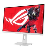Asus ROG Strix XG27ACMES-W Gaming Monitor 27-inch 2560x1440 255Hz OC (Above 144Hz) 0.3ms (min.) Fast IPS Extreme Low Motion Blur Sync USB Type-C G-Sync compatible DisplayWidget Center tripod socket HDR Gaming AI White - Image 2