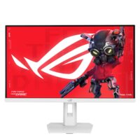 Asus ROG Strix XG27ACMES-W Gaming Monitor 27-inch 2560x1440 255Hz OC (Above 144Hz) 0.3ms (min.) Fast IPS Extreme Low Motion Blur Sync USB Type-C G-Sync compatible DisplayWidget Center tripod socket HDR Gaming AI White