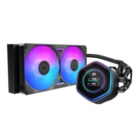 Cooler Master MasterLiquid 240 Atmos II LCD Panel ARGB Fans Liquid Cooler​ - Black