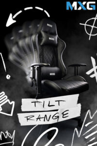 MXG GCH-01 Large Diamond Quilted PU with Headrest and Lumbar Support Gaming Chair Black - Image 12