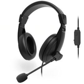 Rapoo H150S USB Stereo Headset with 40mm Driver & Mute Mic – Black