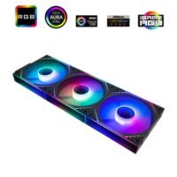 Thermalright TL-M12Q-S X3 Wireless Splicing Case Fan-120mm Quiet Infinity Mirror ARGB Lighting Effects New Power Chip Module Simplifies Wiring Management 3-Packs Building Blocks Fan Black