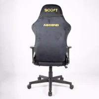 Boost Ascend Ergonomic Chair Upholstery Suede Fabric With Footrest Black - Image 4