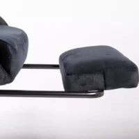 Boost Ascend Ergonomic Chair Upholstery Suede Fabric With Footrest Black - Image 6