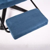 Boost Ascend Ergonomic Chair Upholstery Suede Fabric With Footrest Blue - Image 8