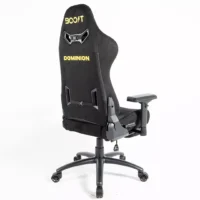 Boost Dominion Ergonomic Chair Upholstery Suede Fabric With Footrest Black - Image 4