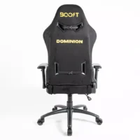 Boost Dominion Ergonomic Chair Upholstery Suede Fabric With Footrest Black - Image 6
