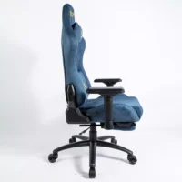 Boost Dominion Ergonomic Chair Upholstery Suede Fabric With Footrest Blue - Image 5