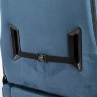 Boost Dominion Ergonomic Chair Upholstery Suede Fabric With Footrest Blue - Image 6