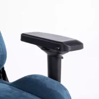 Boost Dominion Ergonomic Chair Upholstery Suede Fabric With Footrest Blue - Image 7