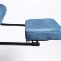 Boost Dominion Ergonomic Chair Upholstery Suede Fabric With Footrest Blue - Image 8