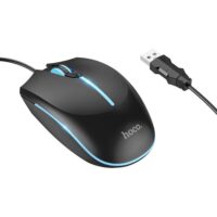 HOCO GM37 Wonderful Gaming Luminous Wired Mouse - Black