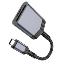 HOCO UA25 2-in-1 Card Reader Type-C Silver - Image 2