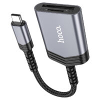 HOCO UA25 2-in-1 Card Reader Type-C Silver - Image 3