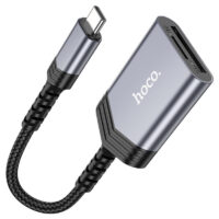HOCO UA25 2-in-1 Card Reader Type-C Silver - Image 4