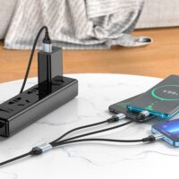 HOCO X102 Fresh 3-in-1 Charging Data Cable (iP+Micro+Type-C) - Image 6