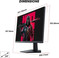 KOORUI 24E3 24" FHD IPS 165Hz 1ms Gaming Monitor, Ultra Slim Frame 99% sRGB, FreeSync G-Sync HDMI / DisplayPort - Image 7