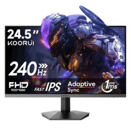KOORUI G2511X 24.5" 240hz Gaming Monitor FHD 1080p, IPS Panel, 1ms Response Time, Adaptive sync 3-Sided Frameless,Ultra Slim,VESA,DP HDMI