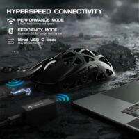 ATTACK SHARK R2 Magnesium Alloy PAW3950 Gaming Mouse 8K (Not Include the Charging Dock) - Alloy Black - Image 3