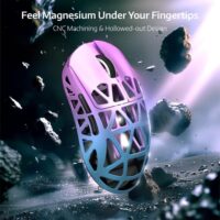 ATTACK SHARK R2 Magnesium Alloy PAW3950 Gaming Mouse 8K (Not Include the Charging Dock) - Purple & Blue - Image 5