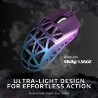 ATTACK SHARK R2 Magnesium Alloy PAW3950 Gaming Mouse 8K (Not Include the Charging Dock) - Purple & Blue - Image 3