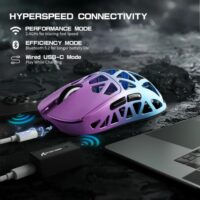 ATTACK SHARK R2 Magnesium Alloy PAW3950 Gaming Mouse 8K (Not Include the Charging Dock) - Purple & Blue - Image 2