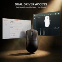 ATTACK SHARK V8 Ultra-Light Ergonomic Wireless Gaming Mouse - Black - Image 2