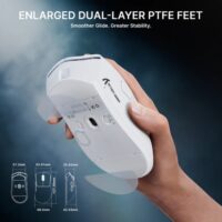 ATTACK SHARK V8 Ultra-Light Ergonomic Wireless Gaming Mouse - White - Image 9