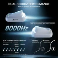 ATTACK SHARK V8 Ultra-Light Ergonomic Wireless Gaming Mouse - White - Image 6